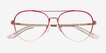 Sparkle Gradient Red MetalEyeglass Frames from EyeBuyDirect, Closed View