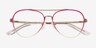 Sparkle Gradient Red MetalEyeglass Frames from EyeBuyDirect, Closed View