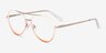 Sparkle Gradient Orange MetalEyeglass Frames from EyeBuyDirect, Angle View