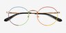 Glimmer Shiny Gold Rainbow MetalEyeglass Frames from EyeBuyDirect, Closed View