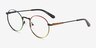 Glimmer Shiny Black Rainbow MetalEyeglass Frames from EyeBuyDirect, Angle View
