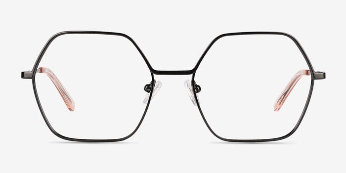 Mayfield Shiny Black Metal Eyeglass Frames from EyeBuyDirect