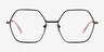 Mayfield Shiny Black MetalEyeglass Frames from EyeBuyDirect, Front View