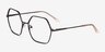 Mayfield Shiny Black MetalEyeglass Frames from EyeBuyDirect, Angle View