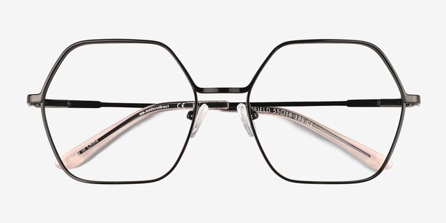 Mayfield Shiny Black MetalEyeglass Frames from EyeBuyDirect, Closed View