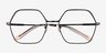 Mayfield Shiny Black MetalEyeglass Frames from EyeBuyDirect, Closed View