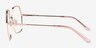 Mayfield Shiny Rose Gold MetalEyeglass Frames from EyeBuyDirect, Side View