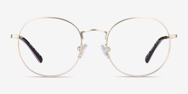 Spatter Matte Gold Métal Montures de lunettes de vue