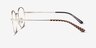 Spatter Matte Gold MetalEyeglass Frames from EyeBuyDirect, Side View