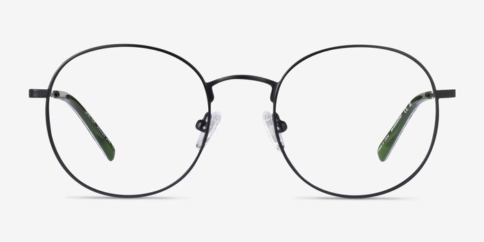Spatter Matte Black Metal Eyeglass Frames from EyeBuyDirect