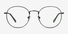 Spatter Matte Black MetalEyeglass Frames from EyeBuyDirect, Front View