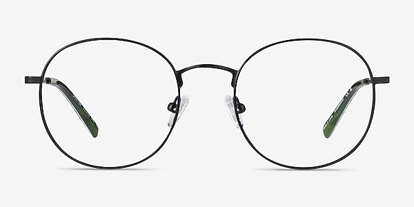 Spatter Matte Black Metal Eyeglass Frames