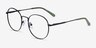 Spatter Matte Black MetalEyeglass Frames from EyeBuyDirect, Angle View