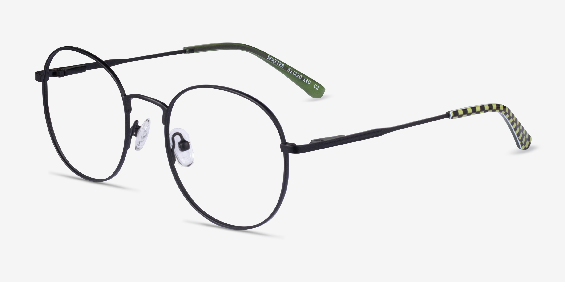 Spatter Round Matte Black Full Rim Eyeglasses Eyebuydirect Canada