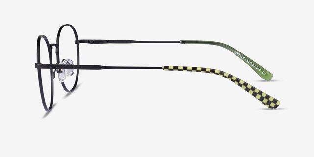 Spatter Matte Black MetalEyeglass Frames from EyeBuyDirect, Side View