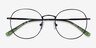 Spatter Matte Black MetalEyeglass Frames from EyeBuyDirect, Closed View