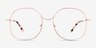 Wilbur Rose Gold MetalEyeglass Frames from EyeBuyDirect, Front View