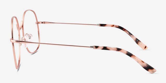 Wilbur Rose Gold MetalEyeglass Frames from EyeBuyDirect, Side View