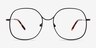 Wilbur Black MetalEyeglass Frames from EyeBuyDirect, Front View