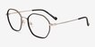 Frances Matte Silver Black MetalEyeglass Frames from EyeBuyDirect, Angle View