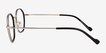 Frances Matte Silver Black MetalEyeglass Frames from EyeBuyDirect, Side View
