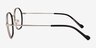 Frances Matte Silver Black MetalEyeglass Frames from EyeBuyDirect, Side View