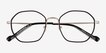 Frances Matte Silver Black MetalEyeglass Frames from EyeBuyDirect, Closed View