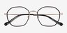 Frances Matte Silver Black MetalEyeglass Frames from EyeBuyDirect, Closed View