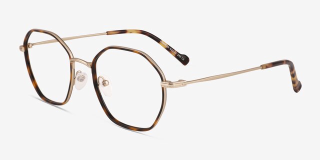 Frances Spotty Tortoise MetalEyeglass Frames from EyeBuyDirect, Angle View