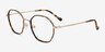 Frances Spotty Tortoise MetalEyeglass Frames from EyeBuyDirect, Angle View