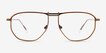 Elwood Bronze MetalEyeglass Frames from EyeBuyDirect, Front View