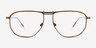 Elwood Bronze MetalEyeglass Frames from EyeBuyDirect, Front View
