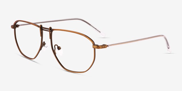 Elwood Bronze MetalEyeglass Frames from EyeBuyDirect, Angle View