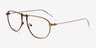 Elwood Bronze MetalEyeglass Frames from EyeBuyDirect, Angle View