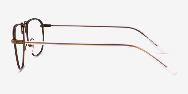 Elwood Bronze MetalEyeglass Frames from EyeBuyDirect, Side View