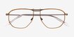 Elwood Bronze MetalEyeglass Frames from EyeBuyDirect, Closed View