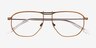 Elwood Bronze MetalEyeglass Frames from EyeBuyDirect, Closed View