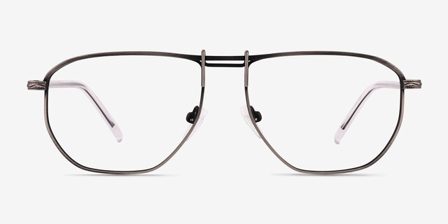 Elwood Silver MetalEyeglass Frames from EyeBuyDirect, Front View
