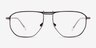 Elwood Silver MetalEyeglass Frames from EyeBuyDirect, Front View
