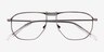 Elwood Silver MetalEyeglass Frames from EyeBuyDirect, Closed View