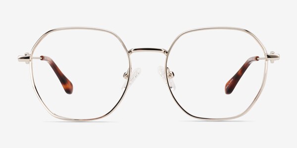 Aiko Shiny Gold Metal Eyeglass Frames