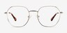 Aiko Shiny Gold MetalEyeglass Frames from EyeBuyDirect, Front View