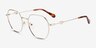 Aiko Shiny Gold MetalEyeglass Frames from EyeBuyDirect, Angle View