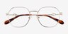 Aiko Shiny Gold MetalEyeglass Frames from EyeBuyDirect, Closed View