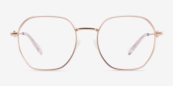 Aiko Matte Rose Gold Metal Eyeglass Frames