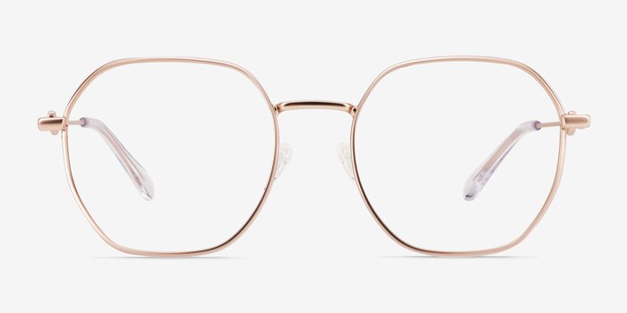 Aiko Matte Rose Gold Metal Eyeglass Frames from EyeBuyDirect