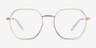 Aiko Matte Rose Gold MetalEyeglass Frames from EyeBuyDirect, Front View