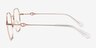Aiko Matte Rose Gold MetalEyeglass Frames from EyeBuyDirect, Side View