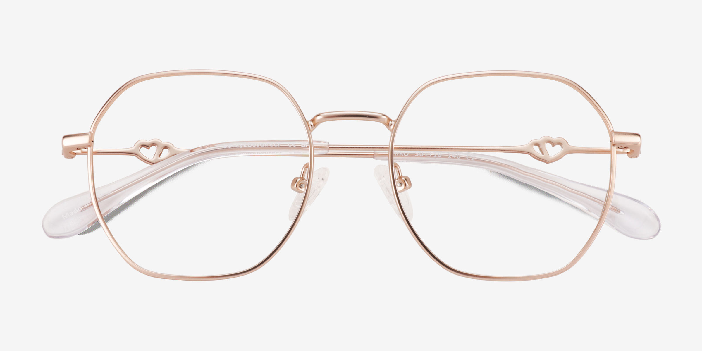 Aiko Geometric Matte Rose Gold Full Rim Eyeglasses Eyebuydirect