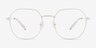 Aiko Pearly White MetalEyeglass Frames from EyeBuyDirect, Front View